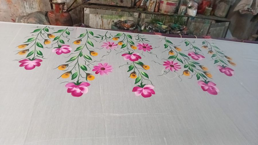 Paithani style hand-painted saree