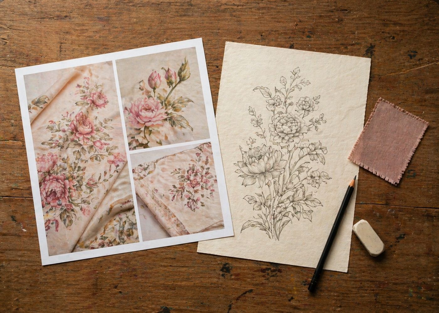 Sketch and reference for custom design